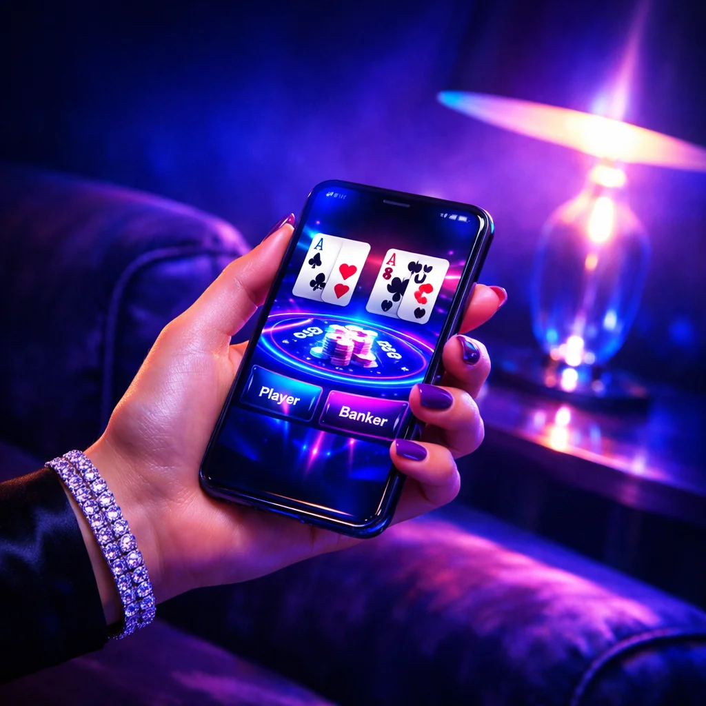 Speler gebruikt online casino op smartphone onderweg
